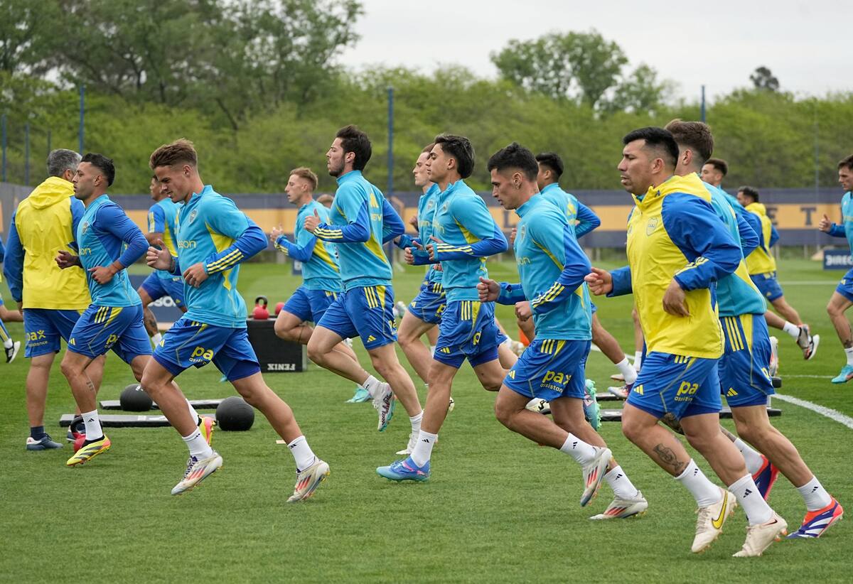 Gary Medel entrenando en Boca Juniors.