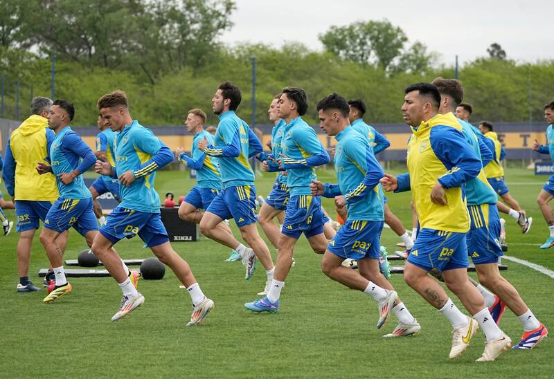 Gary Medel entrenando en Boca Juniors.