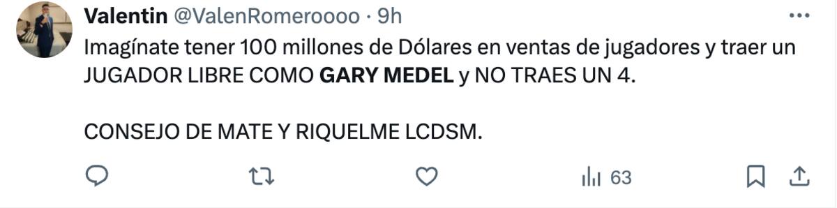 Gary Medel criticado por hinchas de Boca