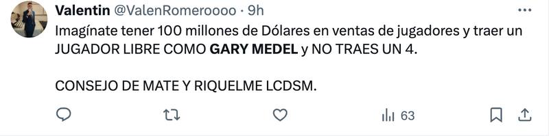 Gary Medel criticado por hinchas de Boca