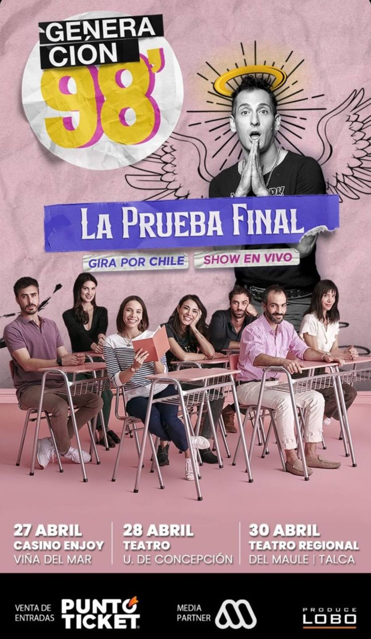 "Generación 98'" está realizando un show de comedia en vivo en distintas ciudades de Chile.