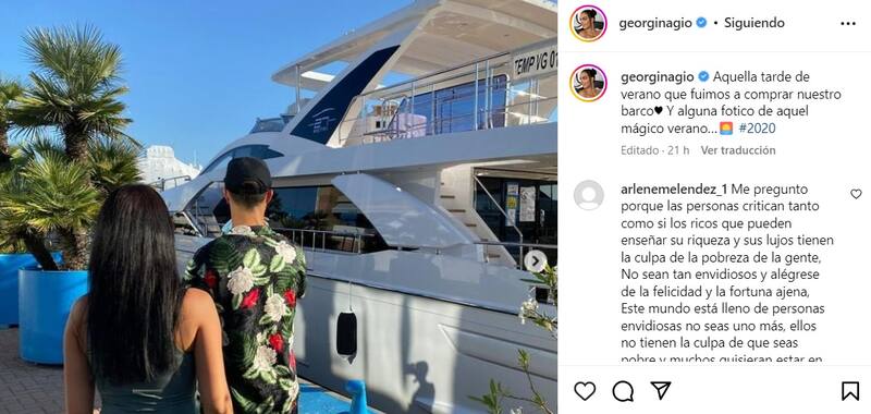 Georgina Rodríguez ha sido objeto de críticas.