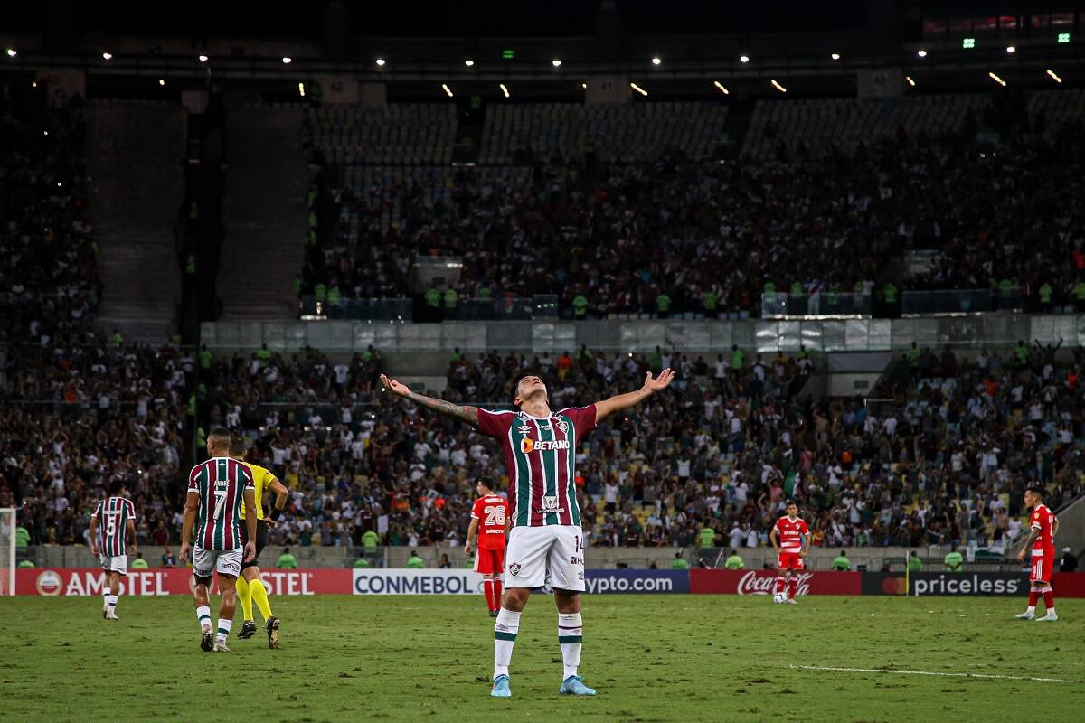 Germán Cano anotó tres goles en la victoria de Fluminense ante River Plate