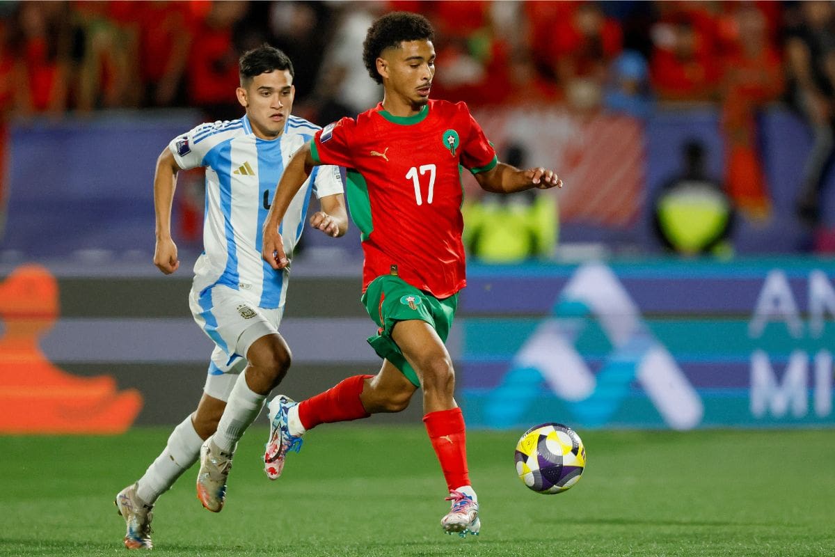 El jugador marroquí (17) en la gran final del Mundial Sub 20 de Chile ante Argentina. Foto: Agencia Aton.