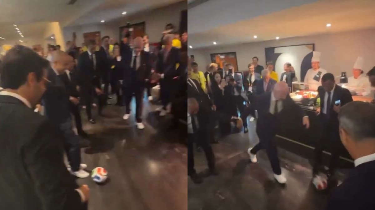 VIDEO | Leyendas de Brasil lanzan al medio a Gianni Infantino y juegan un “tontito” en pleno Mundial 2026