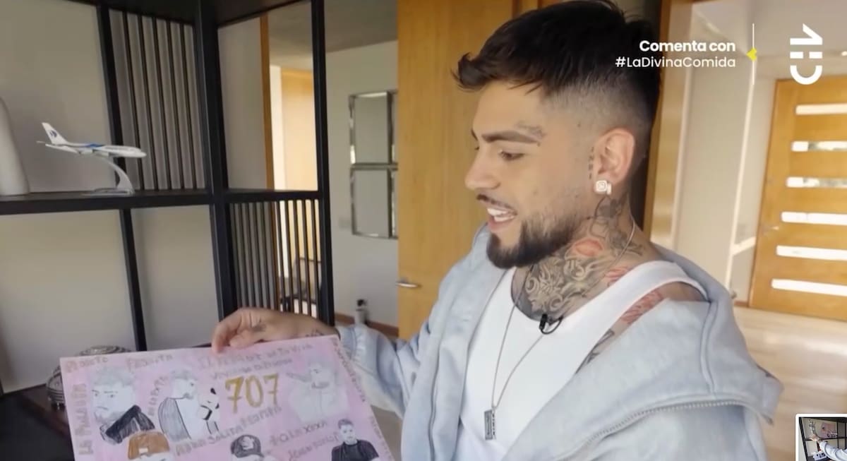 El artista mostró su casa.