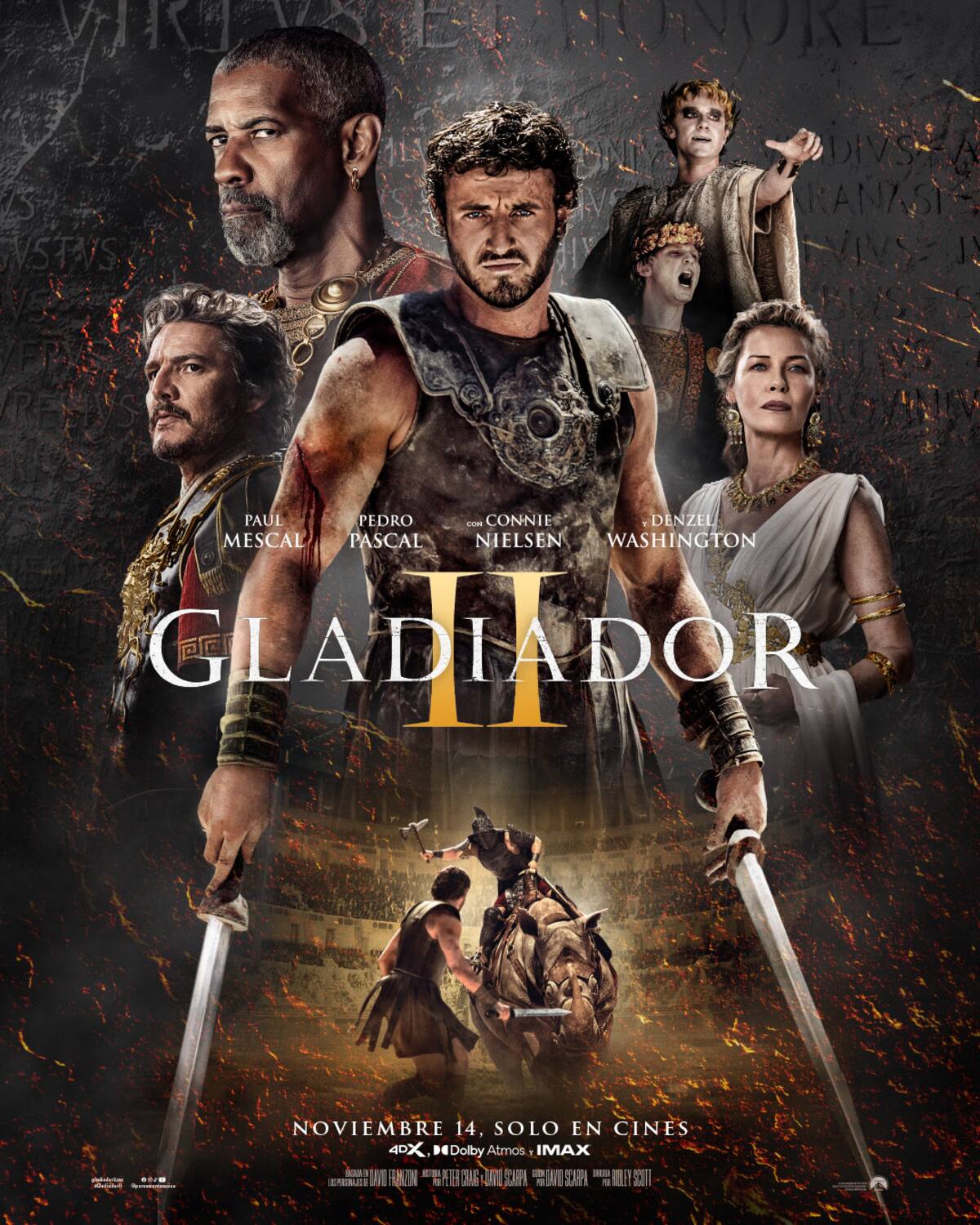 “Gladiador II” tiene un elenco de lujo