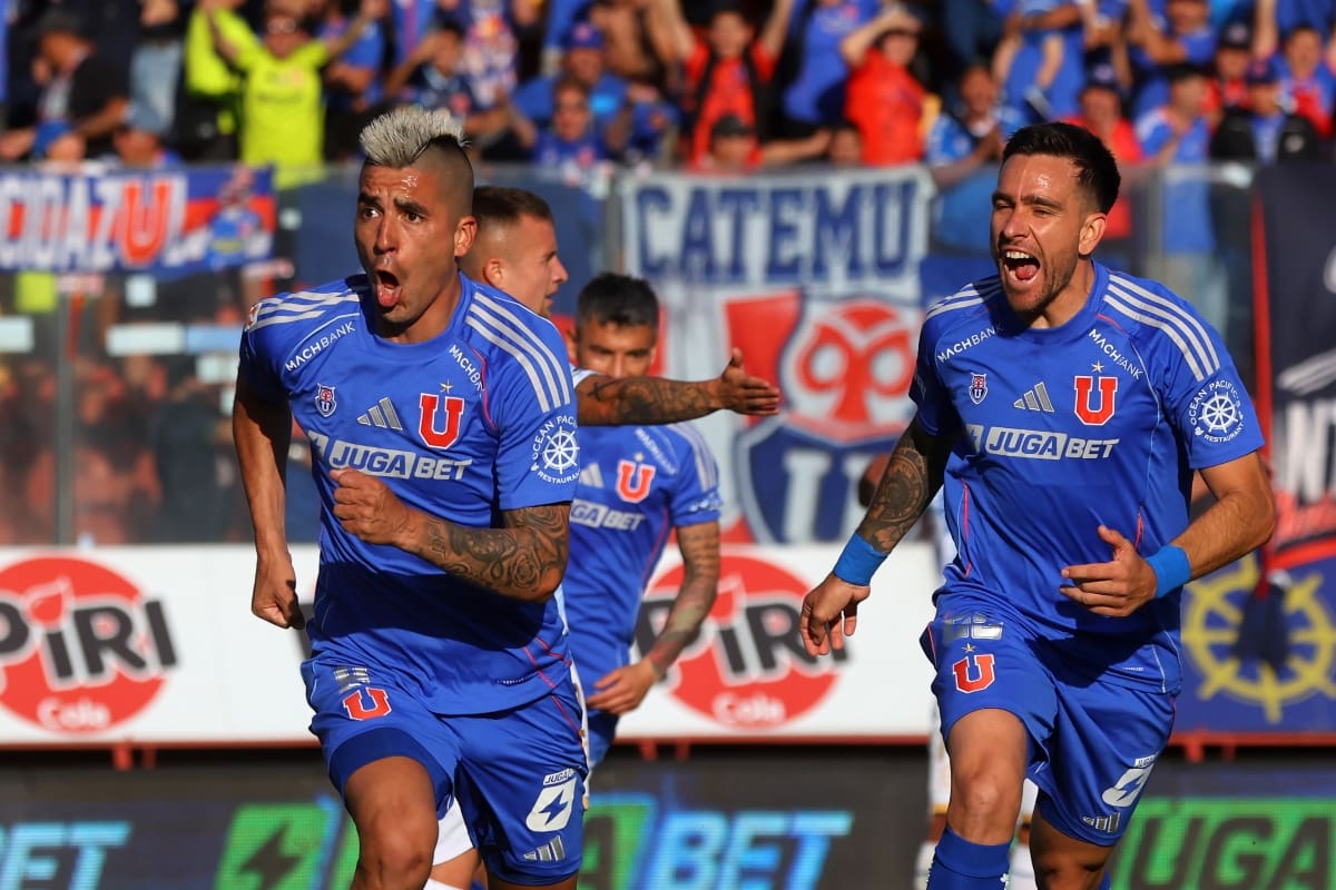 La U venció a Everton por 2-0, con goles de Leandro Fernández y Rodrigo Contreras. Foto: Agencia ATON.