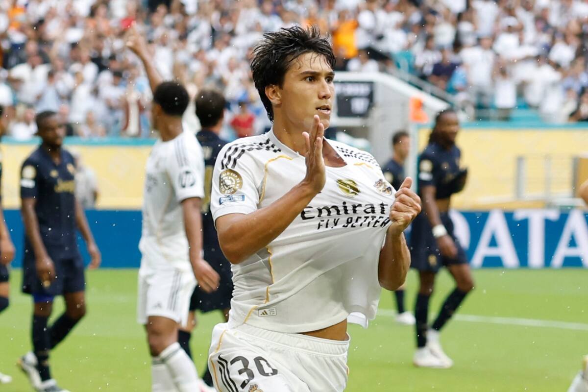celebrando su gol ante la Juventus. Foto: Real Madrid.