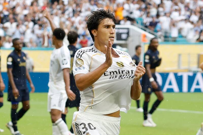 celebrando su gol ante la Juventus. Foto: Real Madrid.