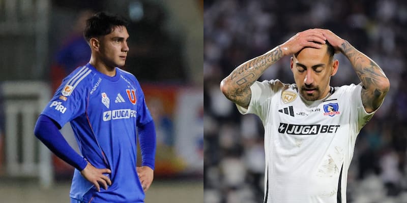 jugadores de Universidad de Chile y Colo Colo. Foto: Aton.