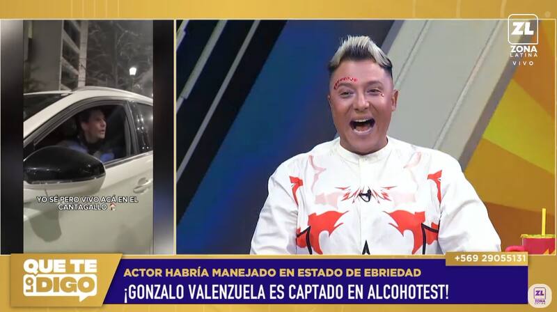 Sergio Rojas mostró las imágenes del pasado incidente.