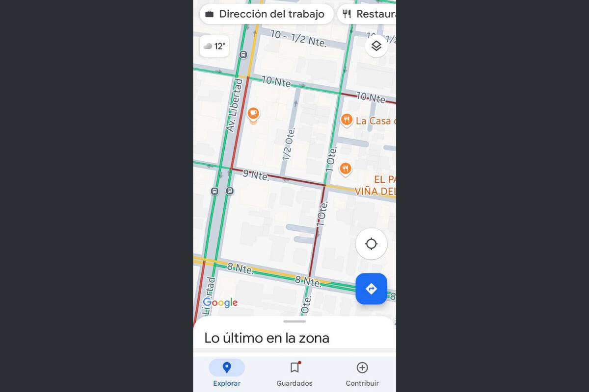 Así se verán las calles cuando tengas activada la opción.