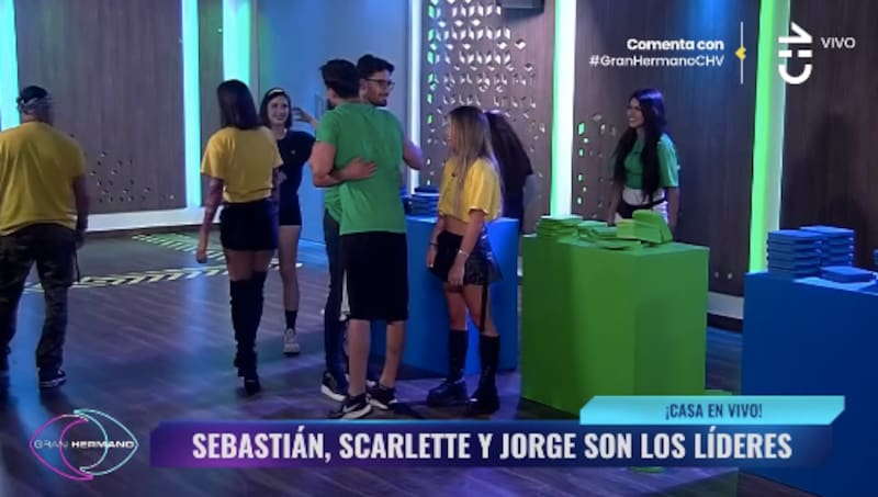 Sebastián Ramírez, Scarlette Gálvez y Jorge Aldoney son los nuevos líderes de "Gran Hermano" Chile. Foto: CHV.