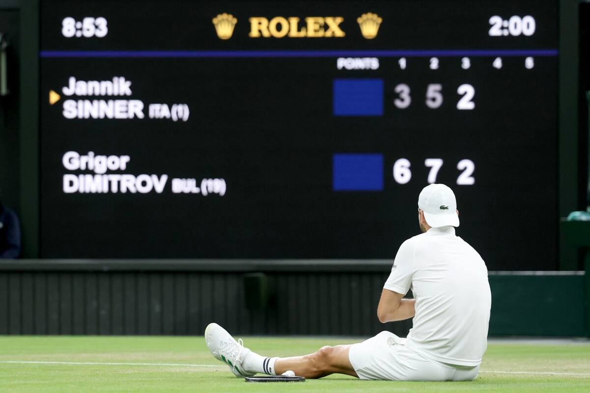 Iba ganándole a Sinner y se tuvo que retirar. Foto: EFE.