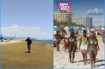 ¡El paso del tiempo tecnológico! Así luce “GTA 6″ en comparación con “GTA 5″