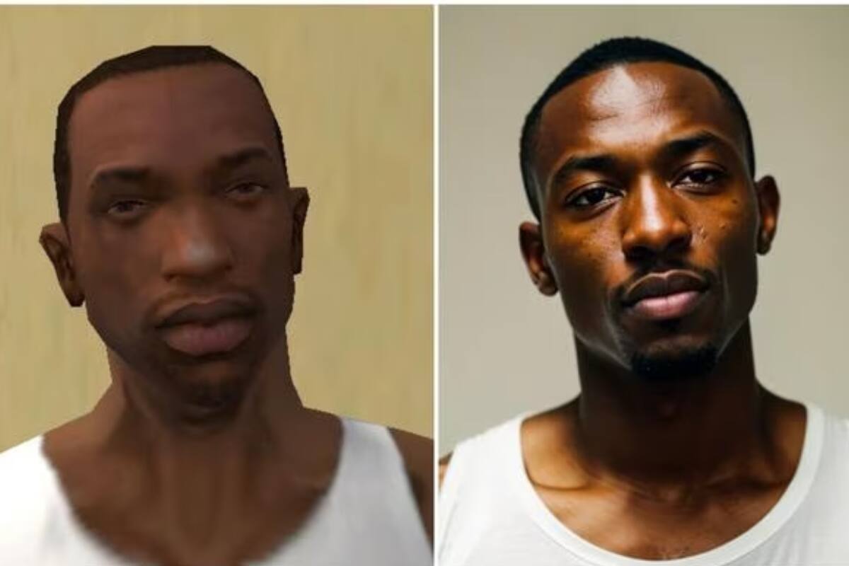 Así se verían los protagonistas de GTA San Andras según IA. Créditos: Reddit