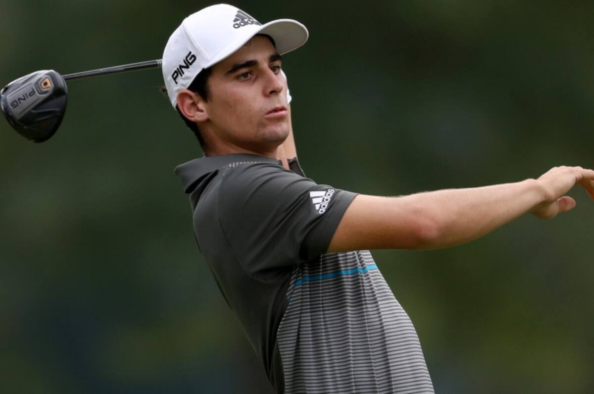 WHITE SULPHUR SPRINGS, WEST VIRGINIA - SEPTEMBER 14: Joaquin Niemann of the Chile tees off on the second hole during the third round of A Military Tribute at The Greenbrier held at the Old White TPC course on September 14, 2019 in White Sulphur Springs, West Virginia. (Photo by Rob Carr/Getty Images) ORG XMIT: 775361873 ORIG FILE ID: 1174698350