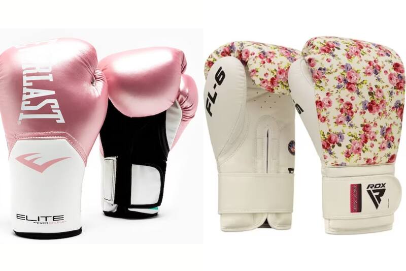 iCata llevó dos pares de guantes de box a "Gran Hermano", uno cubierto de flores y otros de color rosado.