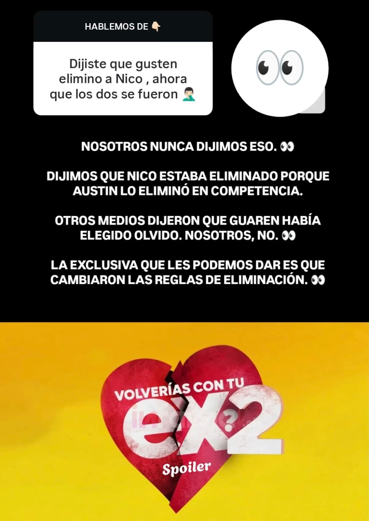 La expareja fue eliminada de Volverías con tu Ex 2.