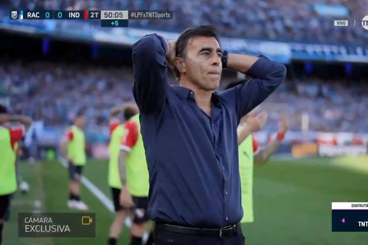 La reacción del DT tras el fallo de Pablo Galdames en el Clásico de Avellaneda.