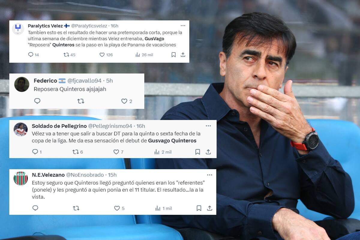 Gustavo Quinteros recibió las primeras críticas en Vélez Sarsfield.