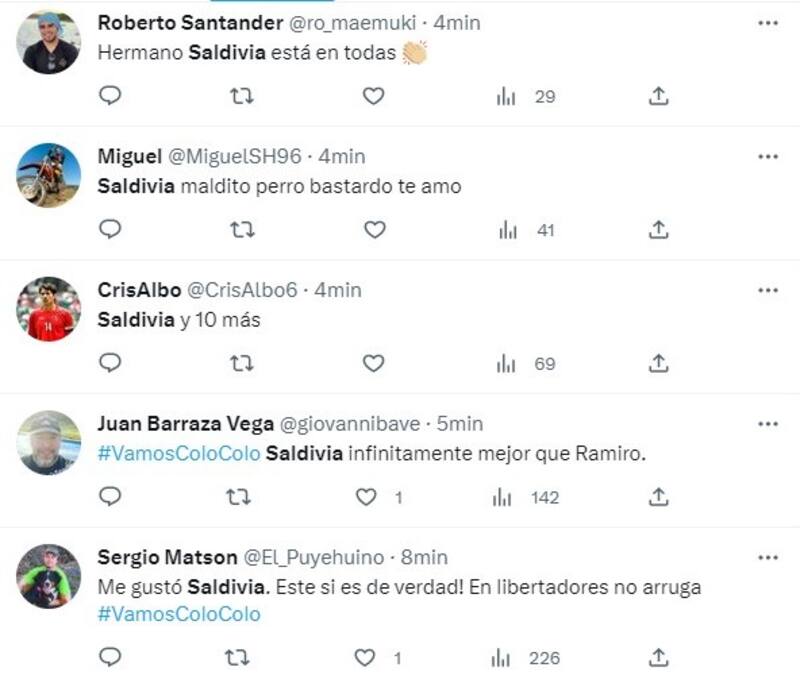 Halagos de hinchas de Colo Colo a Alan Saldivia