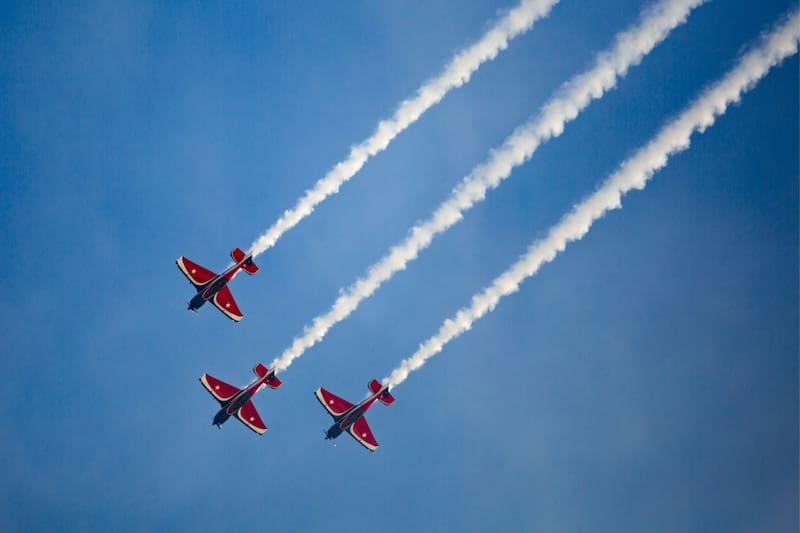 Con un show aéreo de alto nivel, la escuadrilla planea sorprender a todos los asistentes al evento del Metro de Santiago. Créditos: Patricio Banda/Aton Chile.