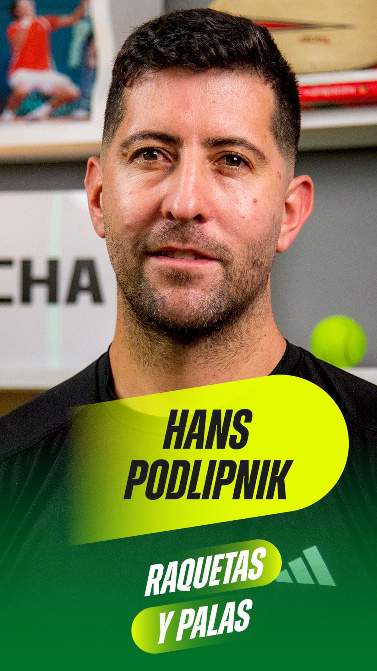 Hans Podlipnik en Raquetas y Palas