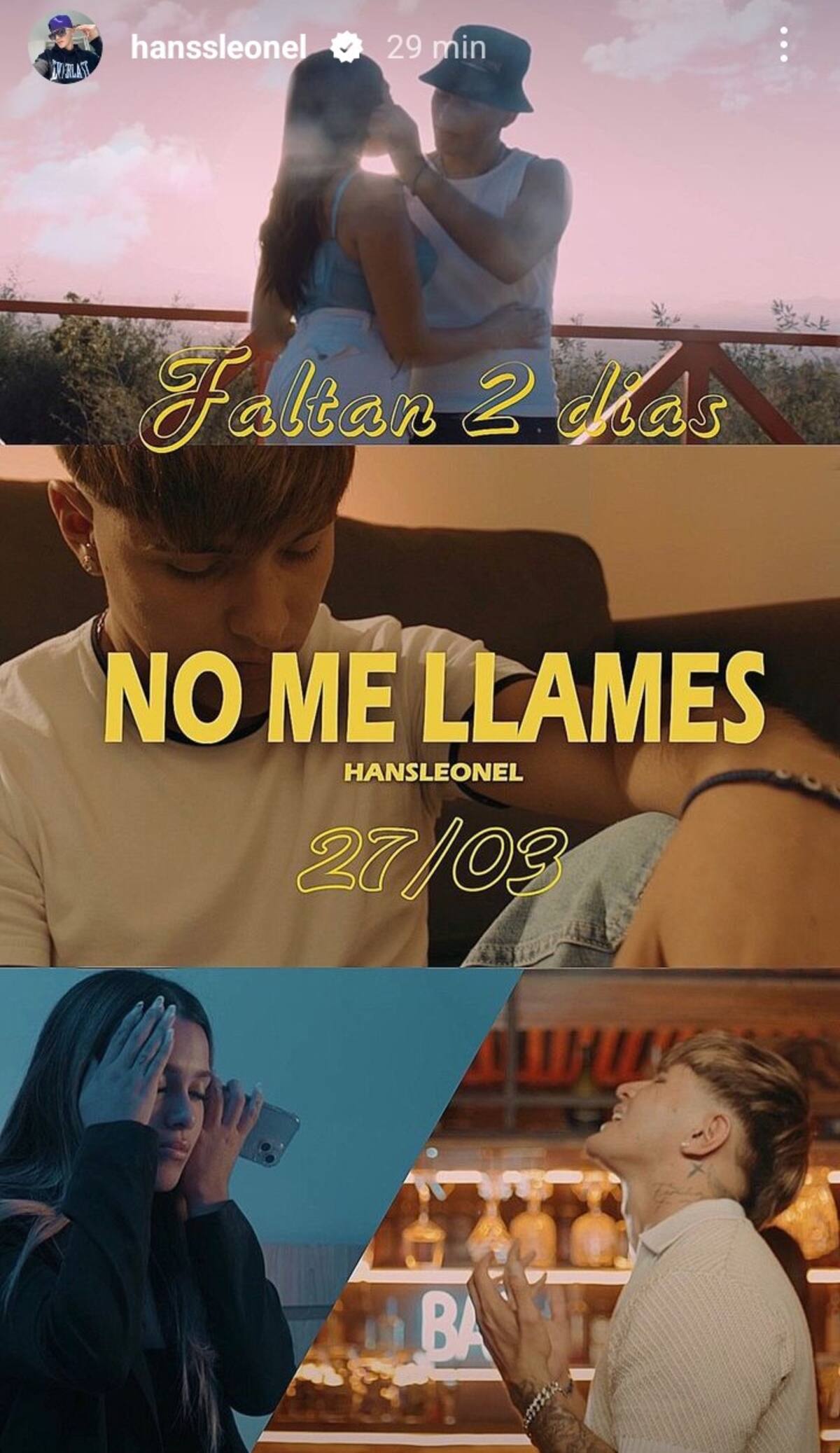 estrenará "No me llames". Créditos: Instagram