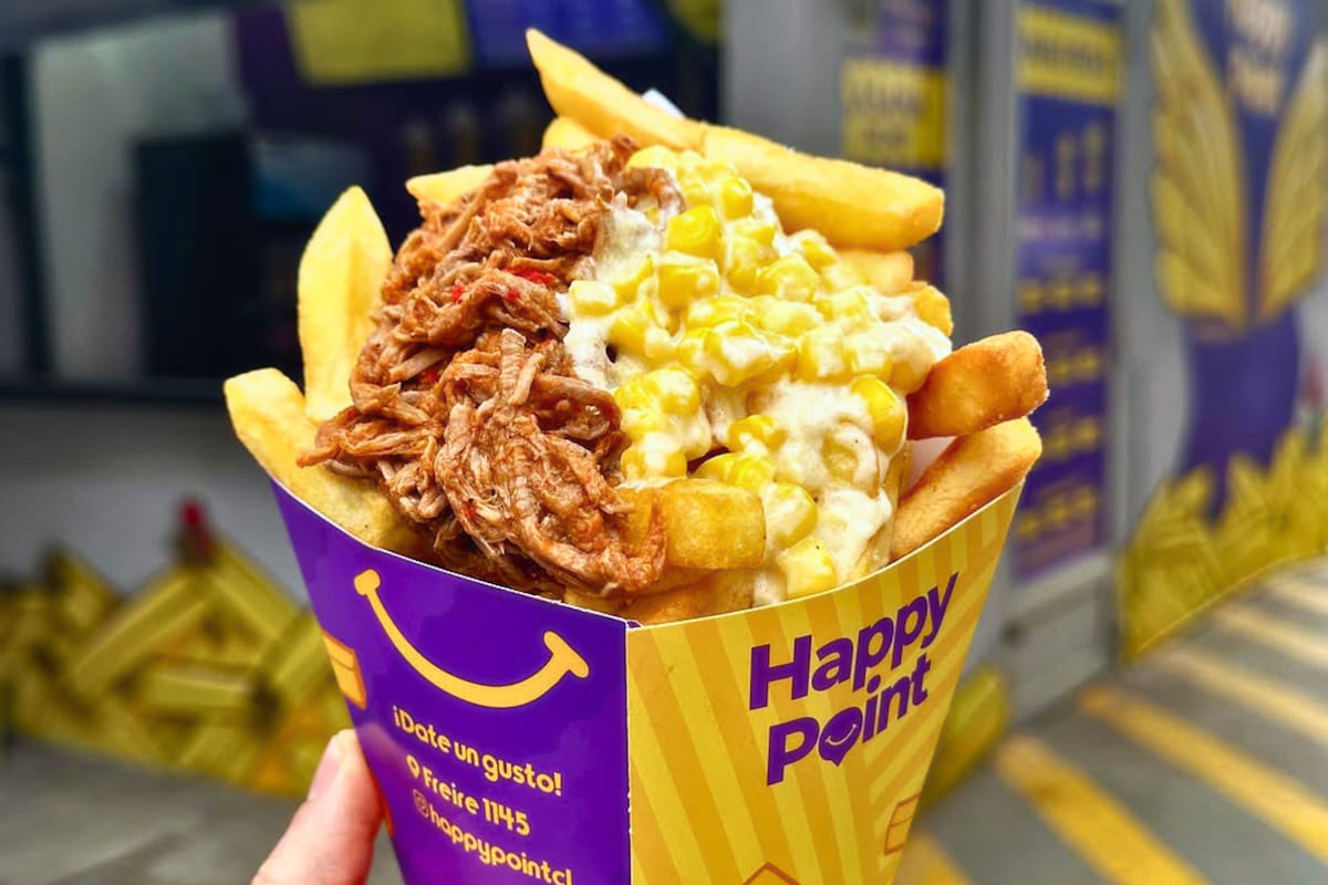 El lugar en Concepción que tiene papas fritas únicas y a gusto del cliente, ideal para ir en otoño. Foto: Happy Point en Instagram.