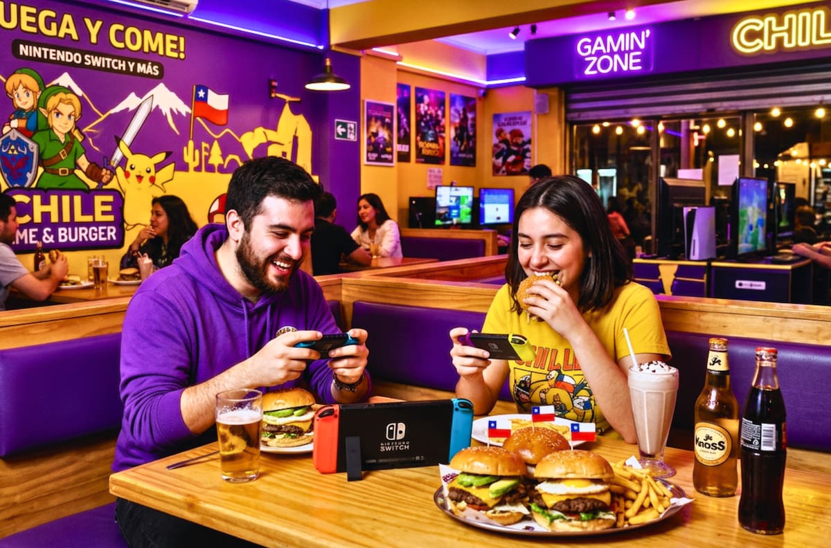 Consolas y sabor en el Biobío: el restaurante en Concepción que permite jugar Nintendo Switch mientras comes