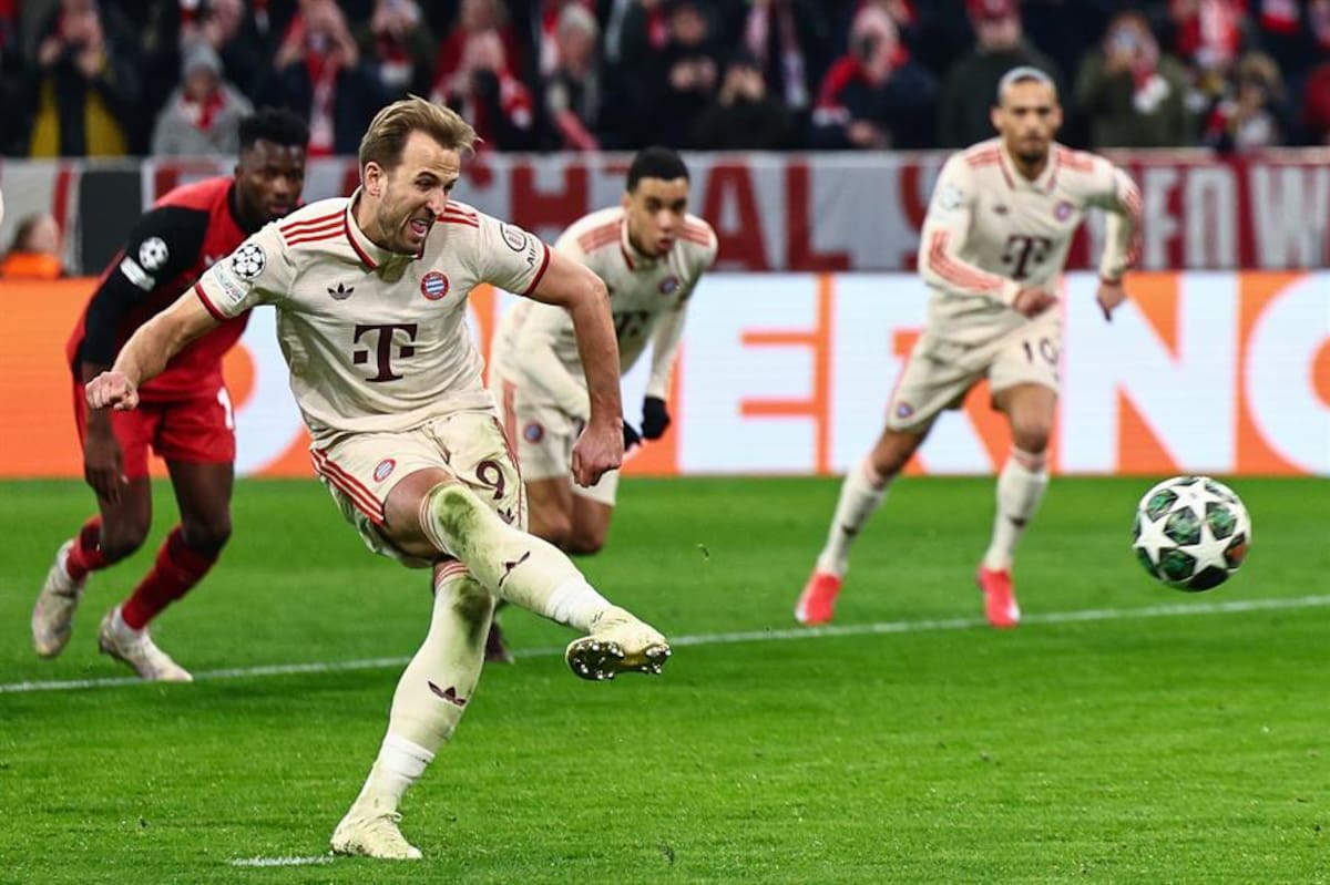El delantero inglés lideró la goleada del Bayern Munich sobre el Leverkusen por Champions League. Foto: Aton.