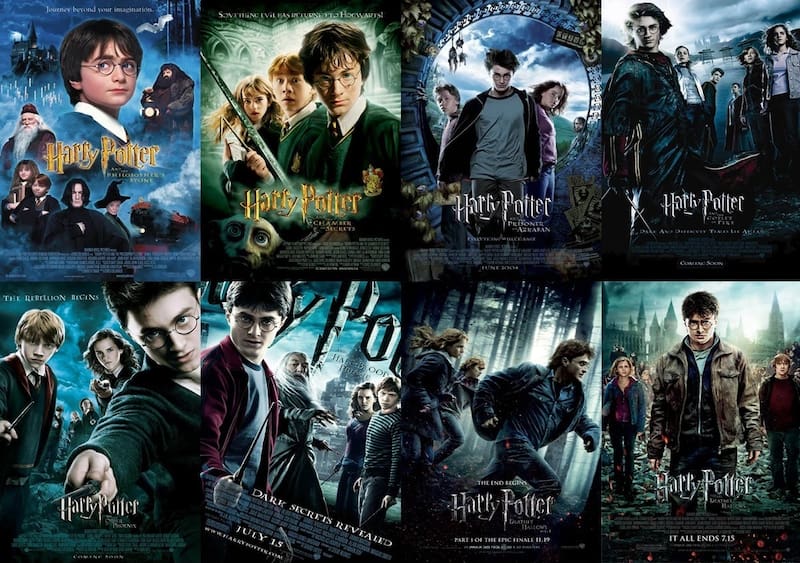 tiene 8 películas, o 7, ya que la última está dividida en dos partes.
