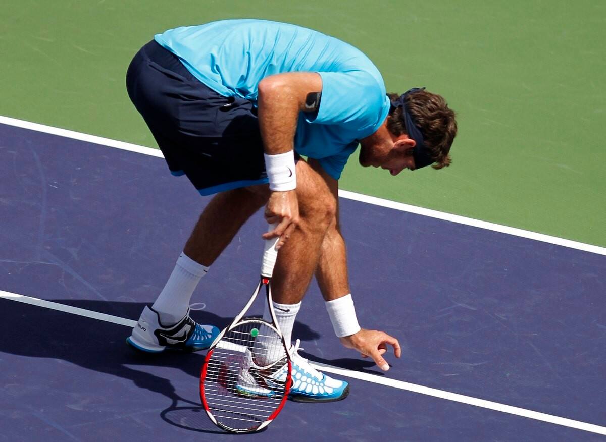 Juan Martín del Potro cuestionando una tiro supuestamente largo, lo que se va a evitar con la nueva tecnologia. Foto: Reuter.