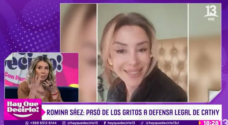 En "Hay que decirlo" comentaron sobre el rol de Romina Sáez en la defensa de Cathy Barriga. Créditos: Pantallazo Canal 13
