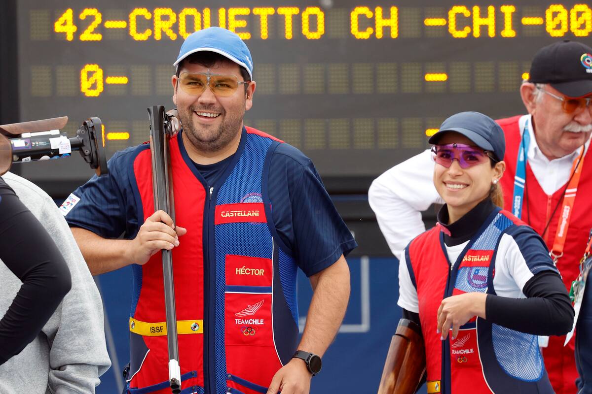 Los tiradores conservan una amistad desde hace años que los lleva a competir juntos e incluso fueron campeones mundiales en modalidad mixta en el Campeonato de Baku 2024. Photosport.