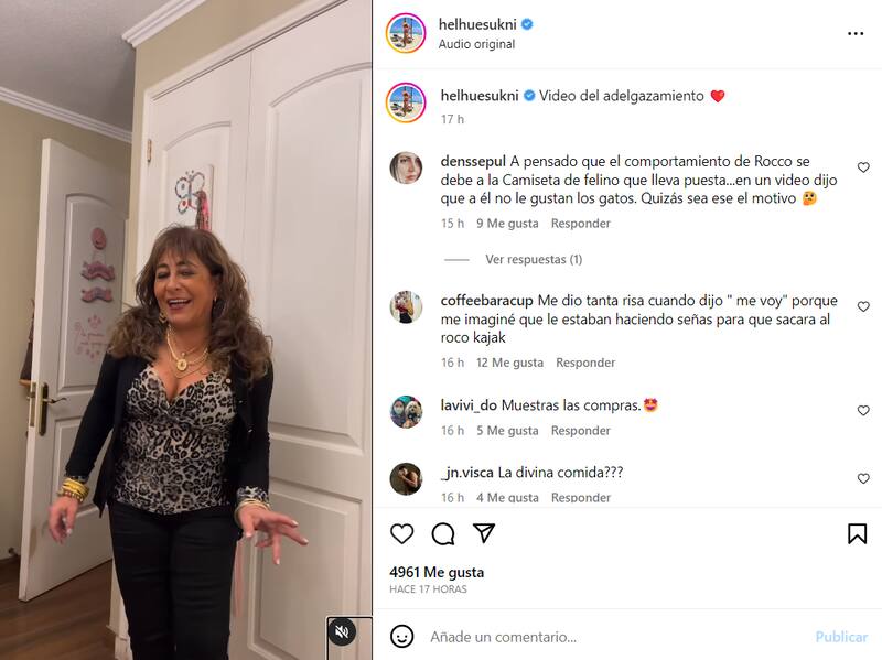 Helhue Sukni reveló que bajó de peso