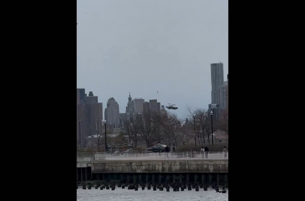 VIDEO | Helicóptero se estrella en Nueva York: Iba a bordo una familia con tres niños