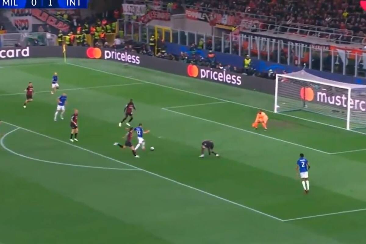 Henrikh Mkhitaryan anotó el 2-0 del Inter de Milan ante AC Milan.