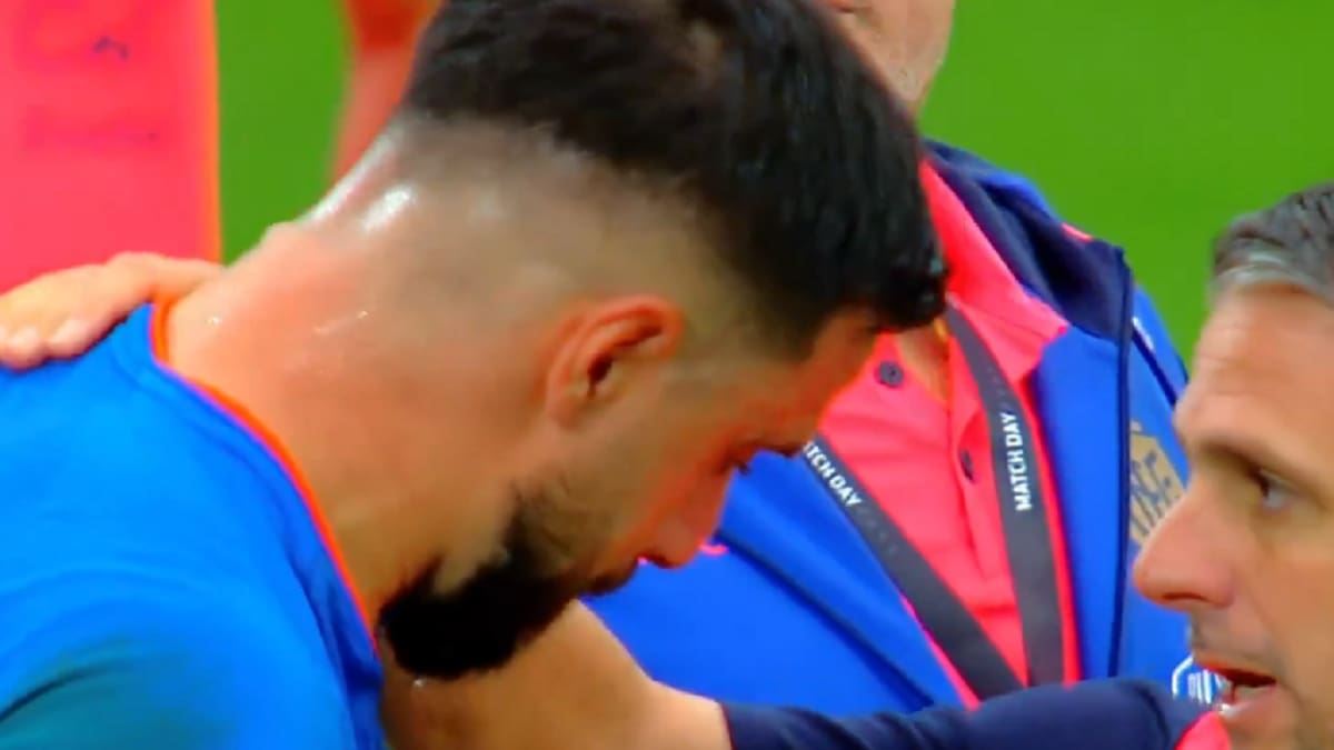 Hernán Galíndez se lesionó justo antes del partido contra Brasil: terminó llorando