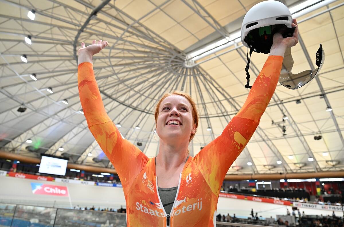 ¡Asombroso! Hetty Van de Wouw rompió dos veces su récord internacional en el Mundial de Ciclismo de Pista