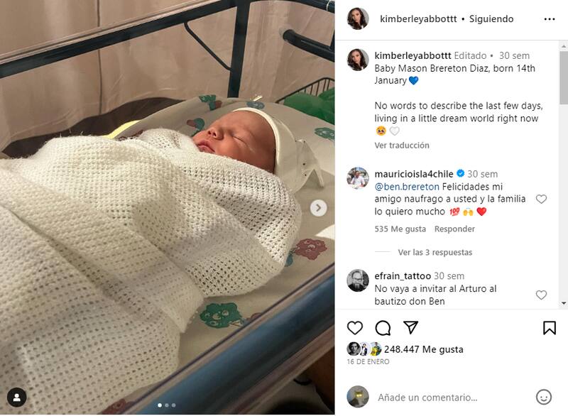 A través de redes Sociales, la esposa de Ben Brereton subió tiernas postales de Mason Brereton, su hijo.