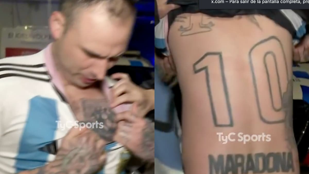 ¿Vendepatria? TV argentina dejó en evidencia a chileno que se tatuó a Diego Maradona