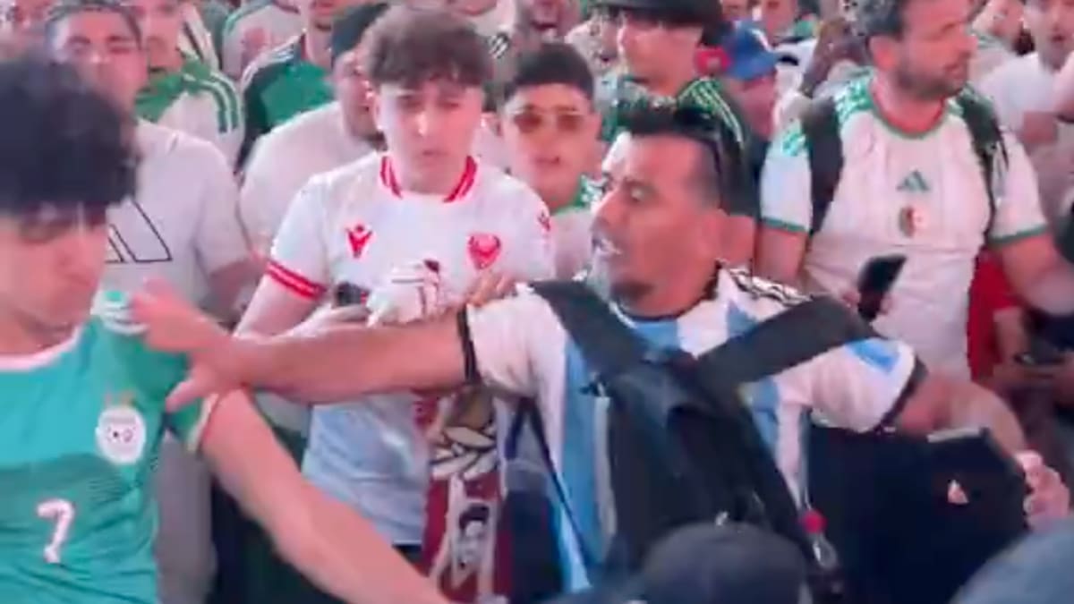 VIDEO | Una tremenda batalla campal se desató en NuevaYork entre hinchas de Argentina y Argelia