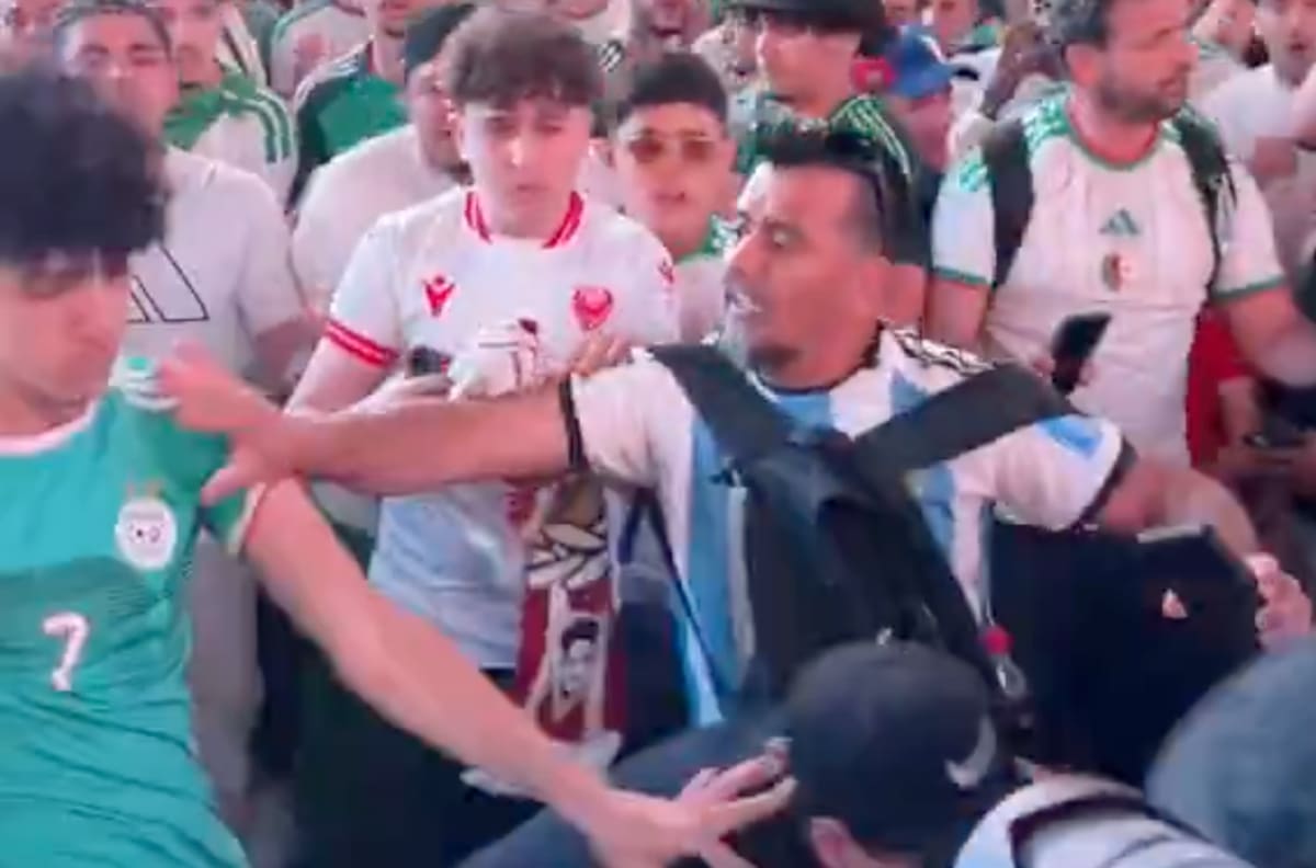 VIDEO | Una tremenda batalla campal se desató en NuevaYork entre hinchas de Argentina y Argelia