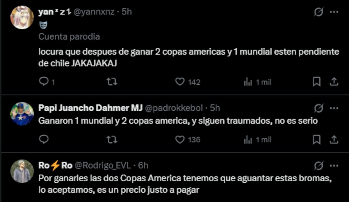 Defendieron a La Roja en X.