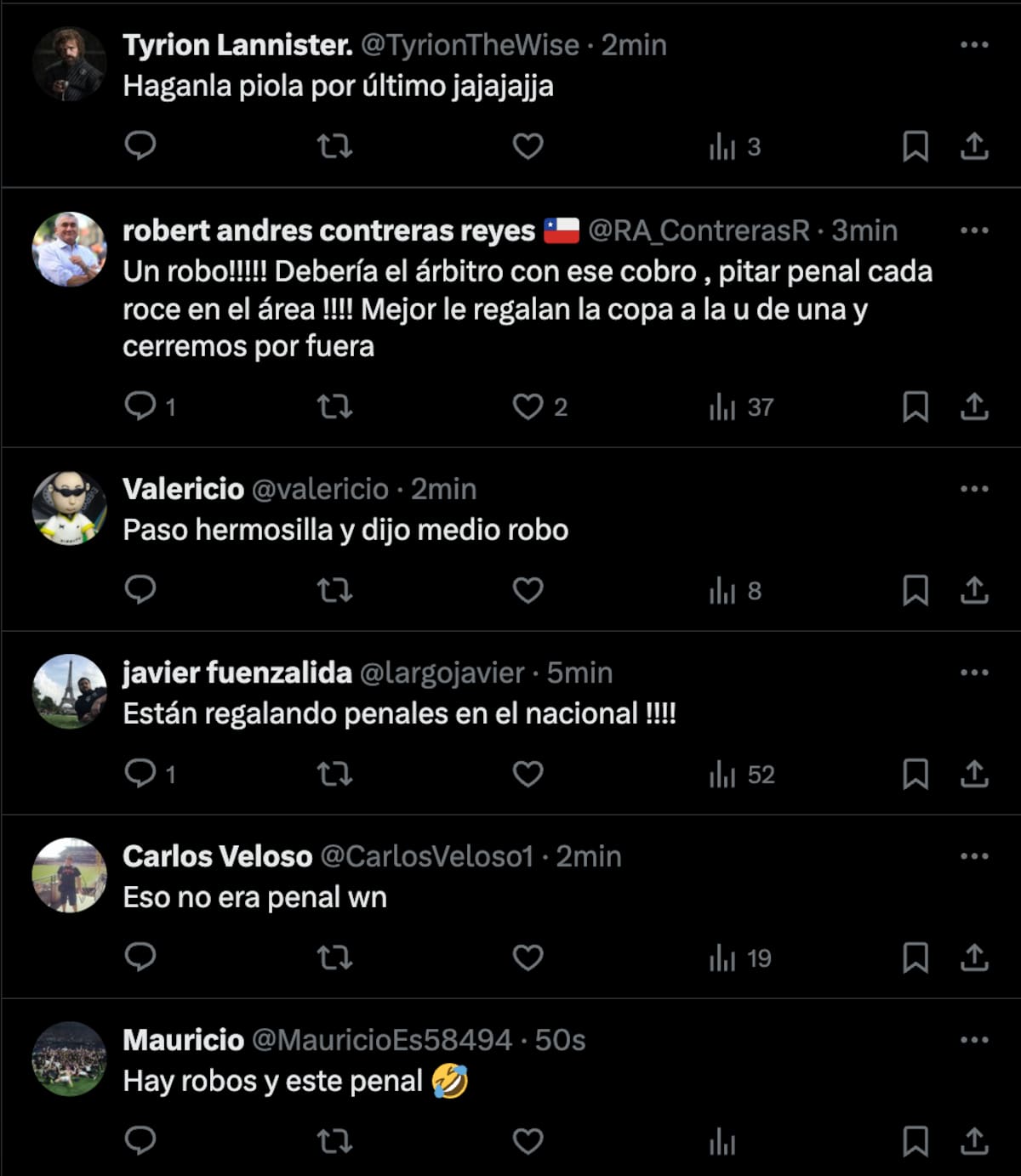 Hinchas de Colo Colo indignados por el penal que le cobraron a la U.