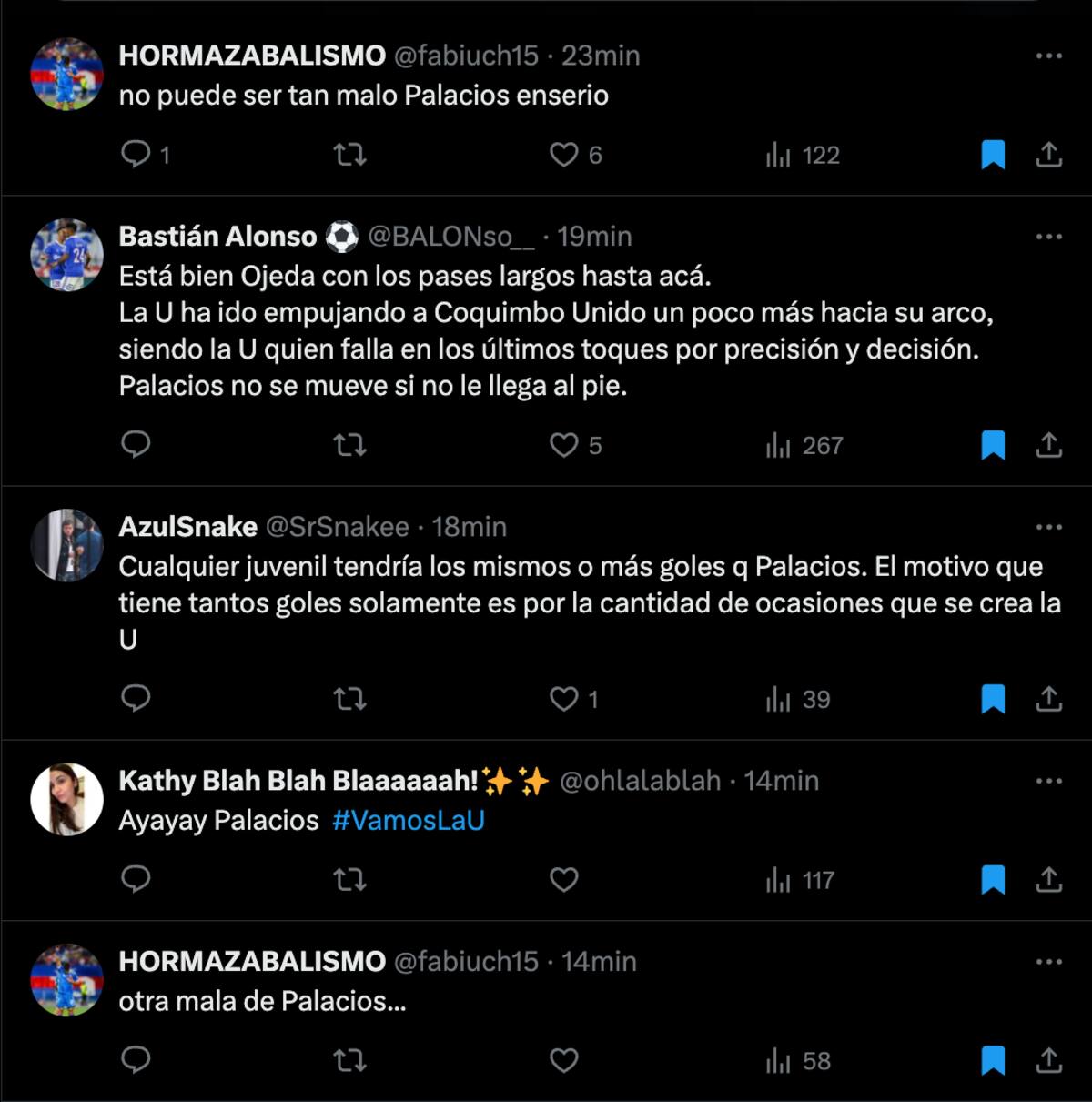Hinchas de la U cuestionaron a Cristián Palacios.