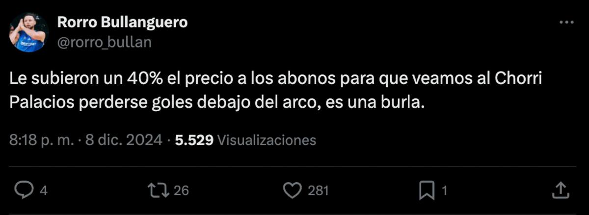 Hinchas de la U explotaron ante la inminente renovación de Palacios.